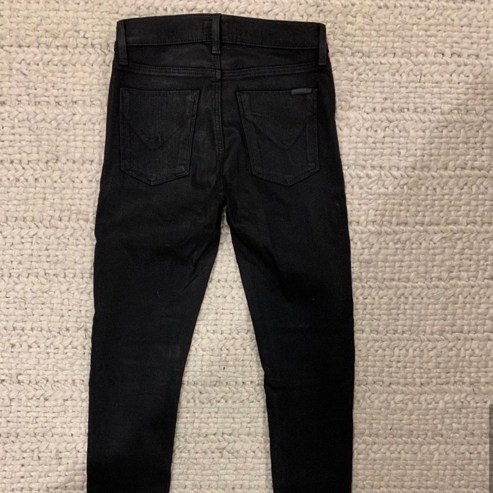 Hudson Womens Barbara High Waist Super Skinny Black Jeans - Picture 6 of 7